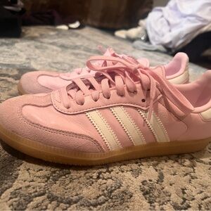 Adidas kids Pink and Cream Sneakers